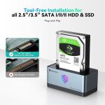 Yottamaster 2.5" & 3.5" SATA to USB 3.0 External Hard Drive Docking Station
