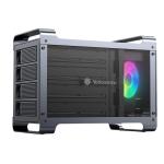 Yottamaster Defender 4 Bay RAID RGB Gaming External Hard Drive Enclosure Aluminum 2.5"& 3.5" SATA HDD / SSD External Enclosure with RGB Fan - RGB Gaming-Style PC DIY Expert & Gamer