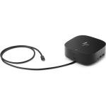 HP Universal Dock G2 USB-C/A (Original Box) USB Type-C (front, data/power-out); 2 USB 3.0 (side, charging SS); 2 USB 3.0 (back, charging); 2 DisplayPort; 1 HDMI 2.0; 1 headphone/microphone combo (side); 1 RJ-45 (back)