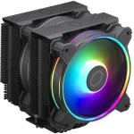 Cooler Master Hyper 622 Halo Black A-RGB with 2 X 120MM RGB LED PWM Fan, 6 Heat 157mm Height, Pipes / Direct Contact / Aluminum Fins INTEL: LGA 1851/ 1700/1200, AMD AM4 / AM5