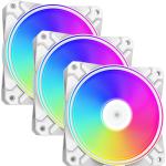 DEEPCOOL CF 120 PLUS White 3 PACK, 120mm A-RGB Case Cooling Fan