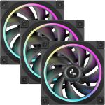DEEPCOOL FL12 SE ARGB Black 120mm PWM Case Cooling Fan, 3x 120mm Fan Pack