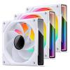 Jonsbo ZK-120 Reverse ARGB Infinity Mirror 120mm Case Cooling Fan, Wire-Free Splicing Connection, 3 Pack - White
