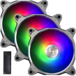 Lian Li Bora Digital Addressable RGB PWM 120mm PWM Fan,  With Controller,  3 Pack.  Grey