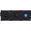 Lian Li UNI FAN TL120 LCD Wireless Digital Addressable RGB 120 Fan, 3 Pack With Controller, Black Lian Li UNI FAN TL120 LCD Wireless Digital Addressable RGB 120 Fan, 3 Pack With Controller, Black