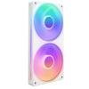 NZXT F Series 240 RGB Core PWM Fan single frame with Two Fans White NZXT F Series 240 RGB Core PWM Fan single frame with Two Fans White
