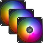 Silverstone Air Nexus 120mm PWM ARGB 500~1500RPM - Black, Modular Connection - 3x 120mm Fan Pack