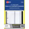 AVERY Table of Contents Dividers A4 1-54 Tabs - White