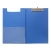OSC CB6DBE Clipboard PVC Double - FC - Blue For foolscap size paper (8.5 by 13.5 inches). Double-sided design with pocket on the inside cover.