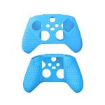 DOBE Anti-Slip Silicone Case Cover ThumbStick Grip Caps Protector Skins For Xbox Series X/S -Blue (Includes controller Skin*1;Mushroom Cap*2)