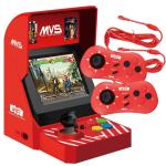 Unico MVS Mini Arcade Game Console & 2x Controller Bundle Official SNK Licensed, Includes 45 NEOGEO / Retro Games, 3.5" LCD Screen & Control Pad