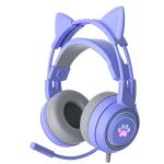 PowerPlay PUCHPU PowerPlay Cat RGB Gaming Headset (Purple)