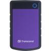 Transcend StoreJet 25H3 4TB Portable External HDD - Purple 2.5" - USB 3.0 - Durable Anti-shock Silicon Outer Shell - Military-Grade Shock Resistance