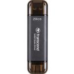 Transcend ESD310C 256GB Portable External SSD USB-C & USB-A - Read up to 1050MB/s