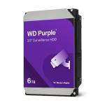 WD Surveillance Purple 6TB 3.5" Internal HDD SATA3 - 256MB Cache - 24x7 always on Reliability - Built for personal, home office or small business - Up to 64 cameras - 3 Years warranty