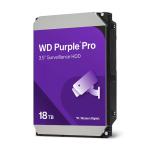 WD Surveillance Purple PRO 18TB 3.5" Internal HDD SATA3 - 512MB Cache - Built for Business/Enterprise Surveillance system. Up to 64 Cameras, up to 550TB/year - 5 Years warranty