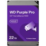 WD Surveillance Purple PRO 22TB 3.5" Internal HDD SATA3 - 512MB Cache - Built for Business / Enterprise Surveillance System - Up to 64 Cameras - Up to 550TB/Year - 5 Years Warranty