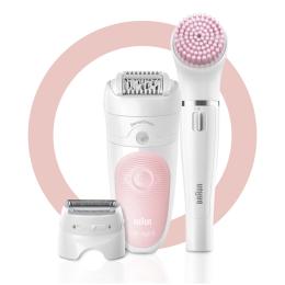 Braun Silk-Epil 5 SES5885 Beauty Set SensoSmart epilator + FaceSpa Epilate, shave, trim, cleanse, exfoliate, apply creams & makeup