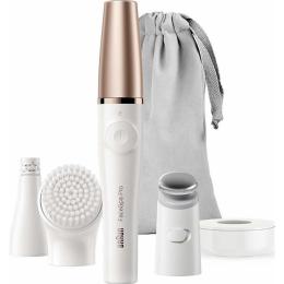 Braun SE911 FaceSpa Pro 3 in 1 Facial Epilation Skin Cleansing, Perfect for chin, upper lip, forehead & maintain eyebrow shape, Rechargeable battery