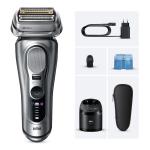 Braun Series 9 Pro+ 9667CC Wet & Dry Shaver with 6-in-1 SmartCare center and fabric travel case, silver - Made in Germany with premium craftsmanship