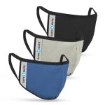 Casemate SM044727 Safe Mate Washable Cloth Mask - Black / Navy / Gray - 3 Pack Kids 7-11Yrs