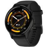 Garmin Venu 3 Smartwatch - 45mm Slate stainless steel bezel with black case and silicone band