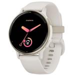 Garmin vivoactive 5 Smartwatch - Cream Gold Aluminium Bezel with Ivory Case & Silicone Band