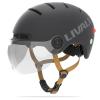 LIVALL L23 58-62cm Smart Bike Helmet With Detachable Visor - Large - Matte Black Smart Brake Warning Light - Auto On / Off SOS Alert