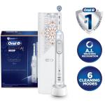 Oral-B Genius AI 10000 Electric Toothbrush (White) with Artificial Intelligence, Artificial Intelligence recognizes your brushing style, for your best results every day - Removes 100% more plaque