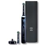 Oral-B GENIUS X Electric Toothbrush With 2 Brush Heads (Black) with travel case