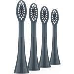 Ordo 4 Pack Sonic Brush Head Charcoal Grey Compatible with our Sonic+ White/Silver Toothbrush and Sonic Lite Snow Toothbrush