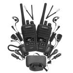 Uniden UH755-2DLX TWIN PACK 5W UHF-CB Handheld, Commercial Chasis, Water Resistant, deliver up to 17km# of range