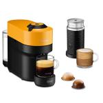 Delonghi Nespresso Vertuo Pop Coffee Machine - Yellow Bundled with the Aeroccino Milk Frother in Black (Worth $149)