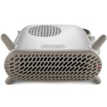Delonghi 2400W Fan Heater Capsule Fit - White Sleek & Italian Style - Cool Touch Metal Case - 60% Quiter than Standard Fan Heater - HFS70B24WH