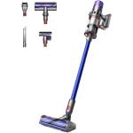 Dyson V11 Advanced Handstick Vacuum Cleaner - Blue/Nickel Include 1 cleaner head and 3 tools, 60 mins of runing time, Lcd screen for real time updates,