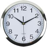 Italplast I390 Wall Clock 260mm Chrome White