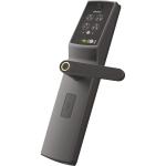 Lockly LUX Vision Smart Latch Lock - Space Grey Built-in Video Doorbell / 3D Fingerprint / RFID / Fob Key / 2-Way Audio / Includes WiFi & Door Sensor