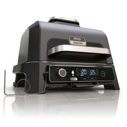Ninja Woodfire Pro XL OG850 Outdoor Electric BBQ Grill & Smoker with Smart Probe / Master Grill / BBQ Smoker & Air Fryer - 100% Real Authentic Woodfire Flavour - 4-in-1 Functionality - 30% More Capacity