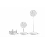 NoBrand Camping Portable Fan H6 With Remote Control Cordless -Height Adjustable from 18cm - 88cm, 16,000mAh Support up to 23 Hour Use without Cord, 4 Speed Setting, 4 Timing Schemes, 60 Degree Auto Oscillation, LED Night light, 26cm Diamete