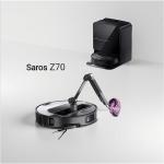 Roborock Saro Z70 Black Vacuum Cleaner with OmniGrip Mechanical Arm 22,000Pa Suction - 7.98cm Ultra Slim Design, StarSight Autonomous System 2.0, Industral First Adaptlift Chassis, Multi Functional Dock 4.9, Flexi Arm Riser Technology
