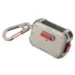 skinarma Mecha Case For Apple Airpods Pro 2 - Titanium - Compatible with Airpods Pro (2nd Gen) - Carabiner clip included