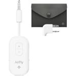 Twelve South TS-2510 AirFly Pro 2 Deluxe White Support up to 2 Wireless Headphones with AUX in-. Includes a vegan suede travel pouch for AirFly Pro