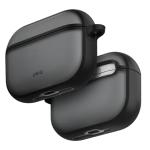 Uniq Veren Rugged Apple AirPods Pro 3 Case - Black/Smoky Frost - Compatible with Airpods Pro 3rd Generation - Aluminium Carabiner Included - Wireless charging compatible