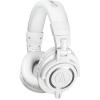 Audio-Technica M Series ATH-M50X Wired Studio Headphones - White Closed Back - 3 Detachable Cables