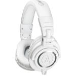 Audio-Technica M Series ATH-M50X Wired Studio Headphones - White Closed Back - 3 Detachable Cables