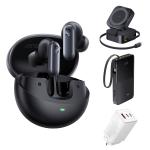 Baseus x Bose Inspire XP1 True Wireless Noise Cancelling In-Ear Headphones - Cosmic Black Power Bundle - Includes Baseus PicoGo 2-in-1 Qi2 Wireless Charger, Baseus 65W GaN Wall Chargerr & Baseus EnerFill Bipow2 Pro 10000mAh Power Bank - Wor
