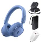 Baseus x Bose Inspire XH1 Wireless Over-Ear Noise Cancelling Headphones - Twilight Blue Power Bundle - Includes Baseus PicoGo 2-in-1 Qi2 Wireless Charger, Baseus 65W GaN Wall Charger & Baseus EnerFill Bipow2 Pro 10000mAh Power Bank - Worth