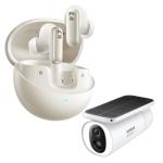 Baseus x Bose Inspire XP1 True Wireless Noise Cancelling In-Ear Headphones - Starlight White Security Bundle - Includes Baseus S1 Outdoor 2K IP67 Wire-Free Solar Security Camera worth $297