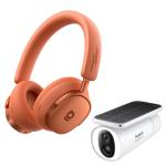Baseus Inspire XH1 Wireless Over-Ear Noise Cancelling Headphones - Sunset Coral Sound By Bose - Security Bundle - Includes Baseus S1 Outdoor 2K IP67 Wire-Free Solar Security Camera worth $297