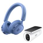 Baseus x Bose Inspire XH1 Wireless Over-Ear Noise Cancelling Headphones - Twilight Blue Security Bundle - Includes Baseus S1 Outdoor 2K IP67 Wire-Free Solar Security Camera worth $297
